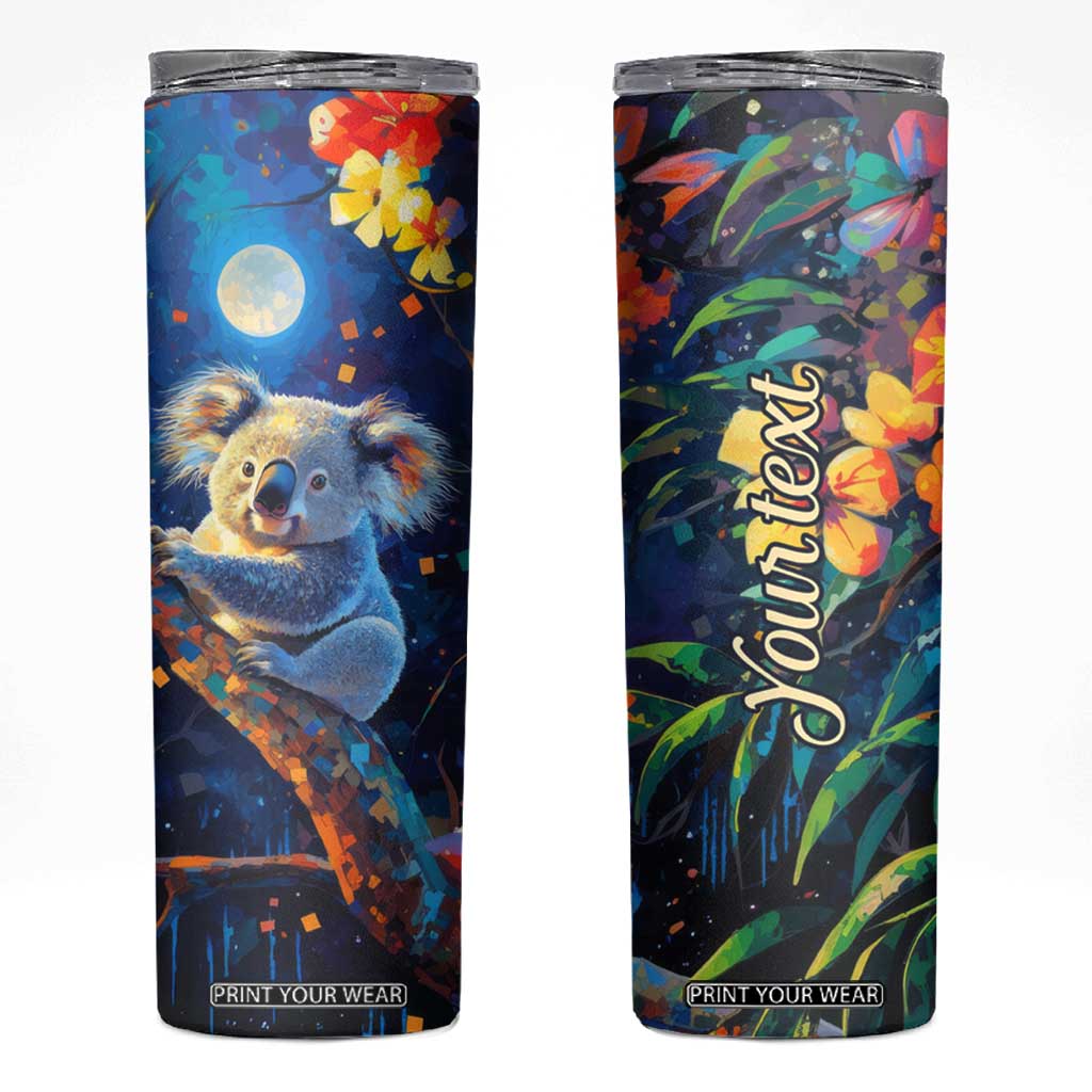 Personalized Lovely Koala Skinny Tumbler with Cute Animal Theme TS04 Multicolor Print Your Wear