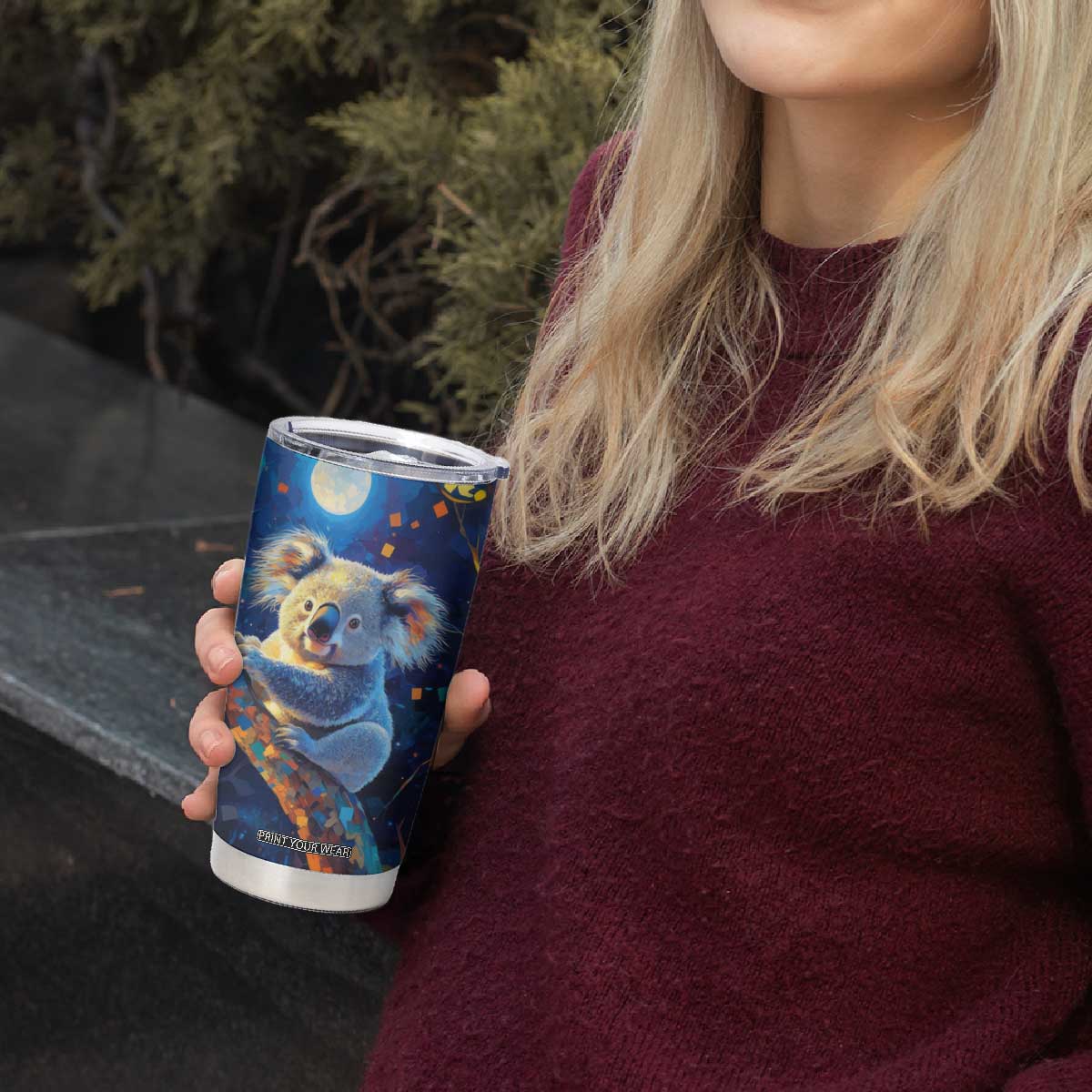 Personalized Lovely Koala Tumbler Cup with Cute Animal Theme TS04 Print Your Wear