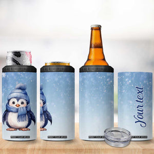 Personalized Lovely Penguin 4 in 1 Can Cooler Tumbler with Adorable Design TS04 Print Your Wear