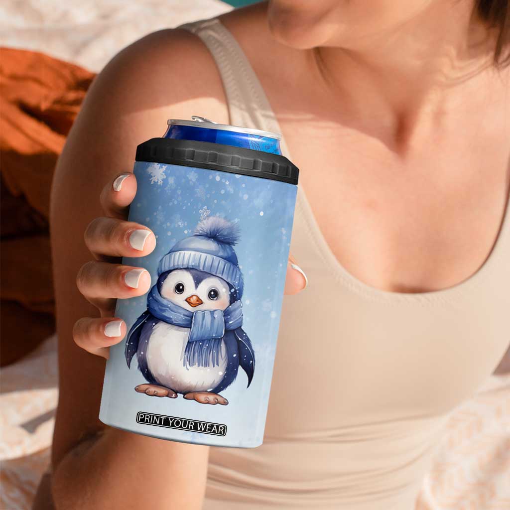 Personalized Lovely Penguin 4 in 1 Can Cooler Tumbler with Adorable Design TS04 Print Your Wear