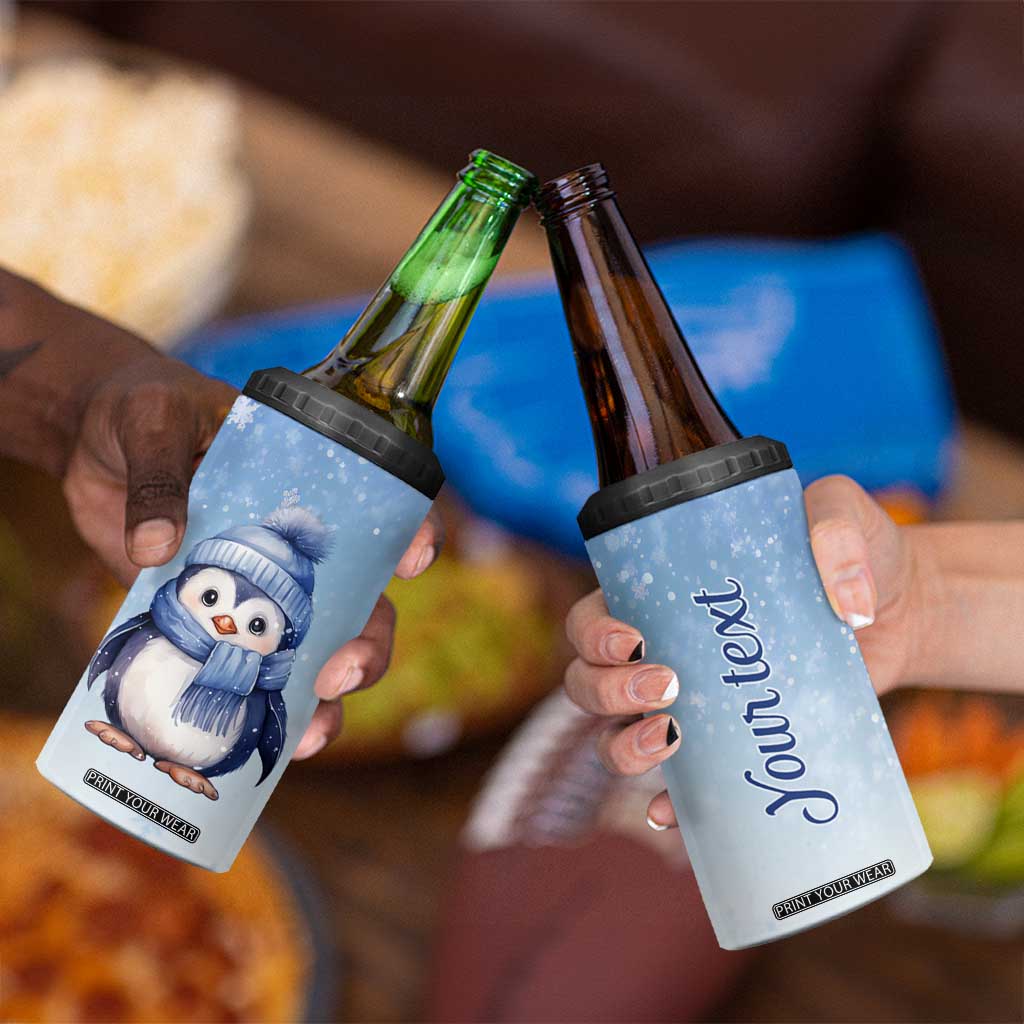 Personalized Lovely Penguin 4 in 1 Can Cooler Tumbler with Adorable Design TS04 Print Your Wear