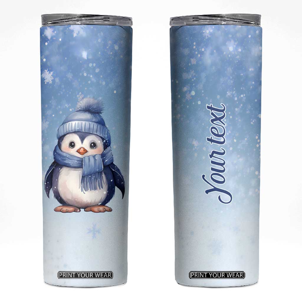 Personalized Lovely Penguin Skinny Tumbler with Adorable Design TS04 Multicolor Print Your Wear