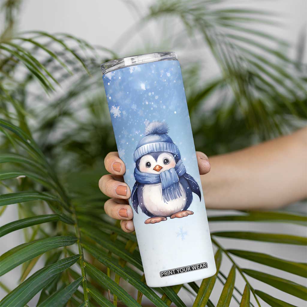 Personalized Lovely Penguin Skinny Tumbler with Adorable Design TS04 Print Your Wear