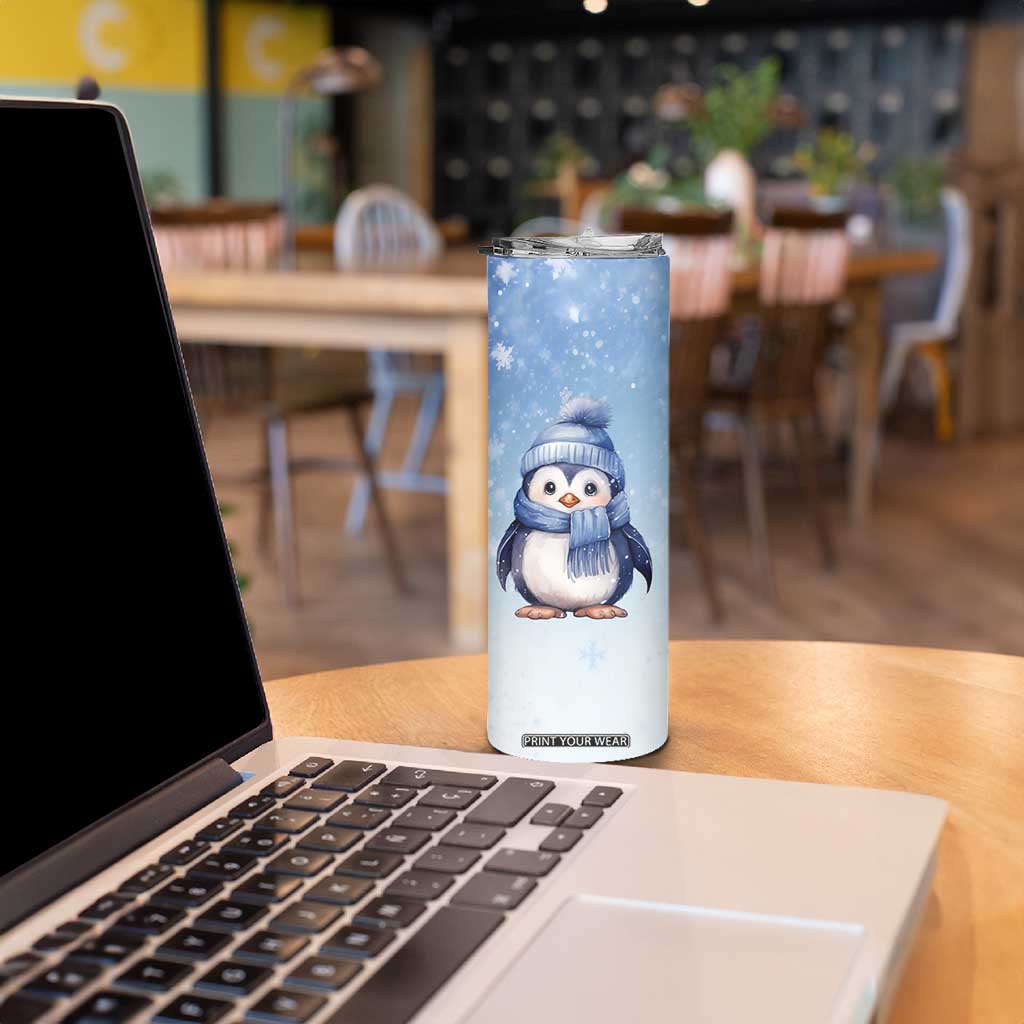 Personalized Lovely Penguin Skinny Tumbler with Adorable Design TS04 Print Your Wear