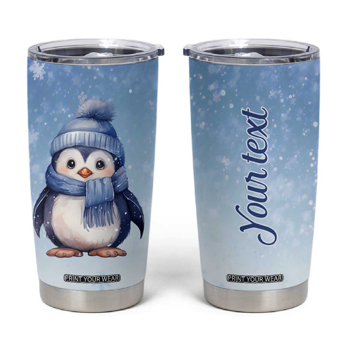 Personalized Lovely Penguin Tumbler Cup with Adorable Design TS04 Multicolor Print Your Wear