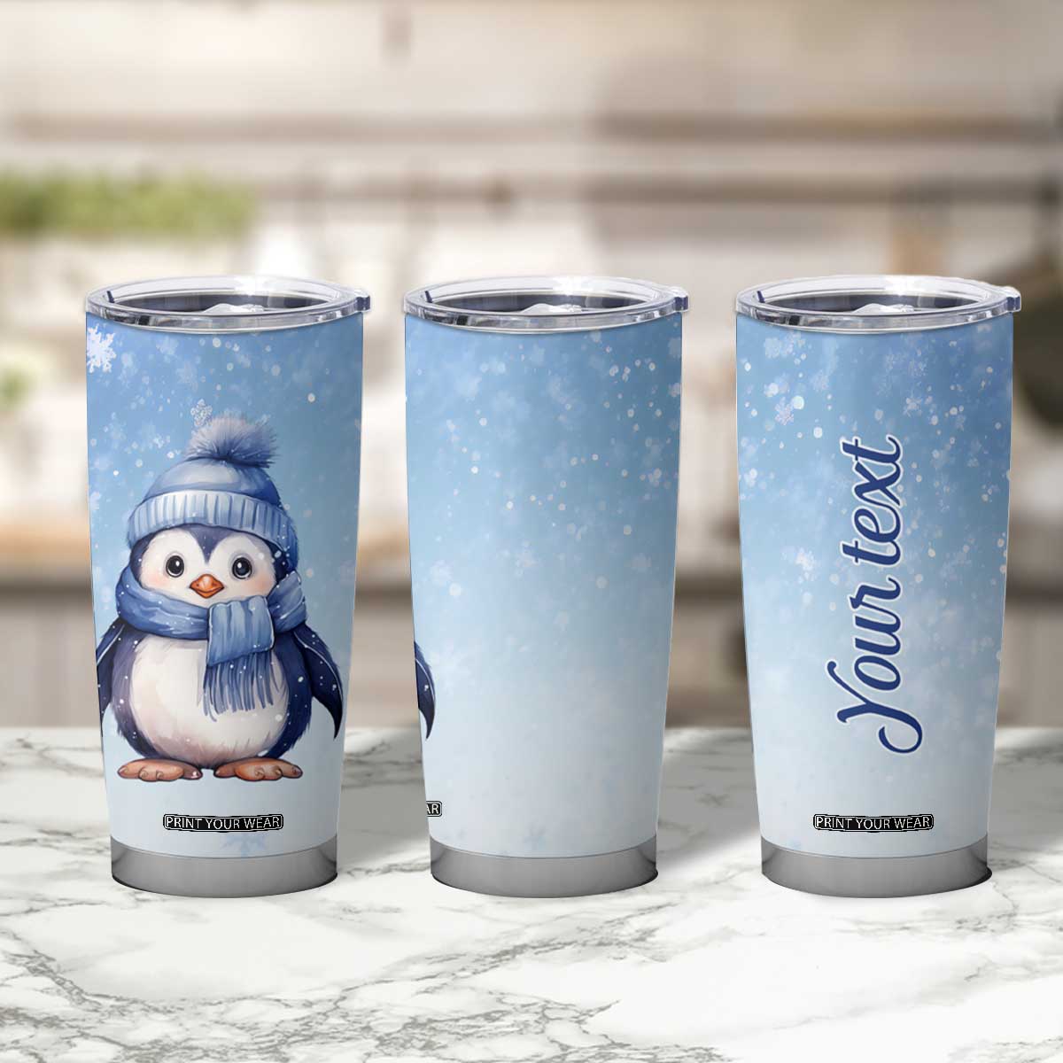 Personalized Lovely Penguin Tumbler Cup with Adorable Design TS04 Print Your Wear