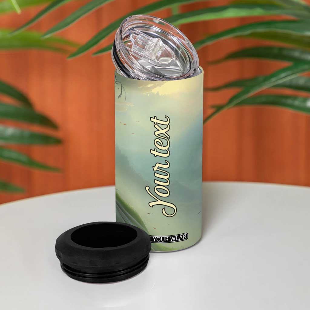 Personalized Magical Tree 4 in 1 Can Cooler Tumbler with Book Staircase and Lantern Fantasy Art TS04 Print Your Wear