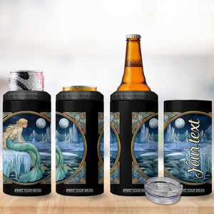 Personalized Mermaid 4 in 1 Can Cooler Tumbler with Retro Vintage Illustration Style TS04 Print Your Wear