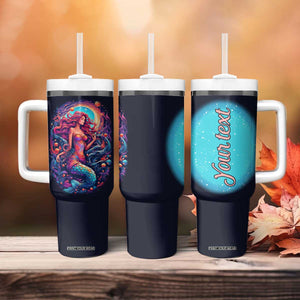 Personalized Mermaid Lover Tumbler With Handle with Underwater Theme Illustration TS04 Print Your Wear