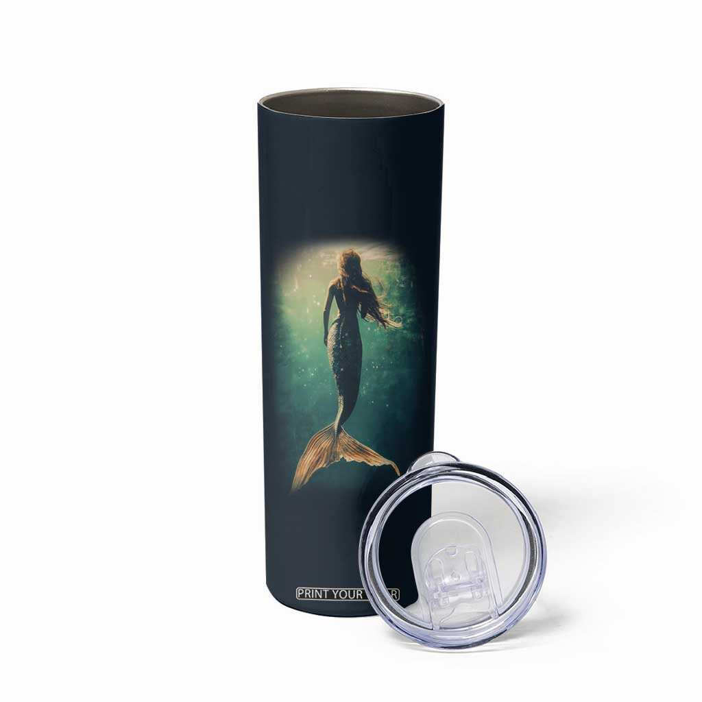 Personalized Mermaid Skinny Tumbler with Vintage Artistic Theme TS04 Print Your Wear