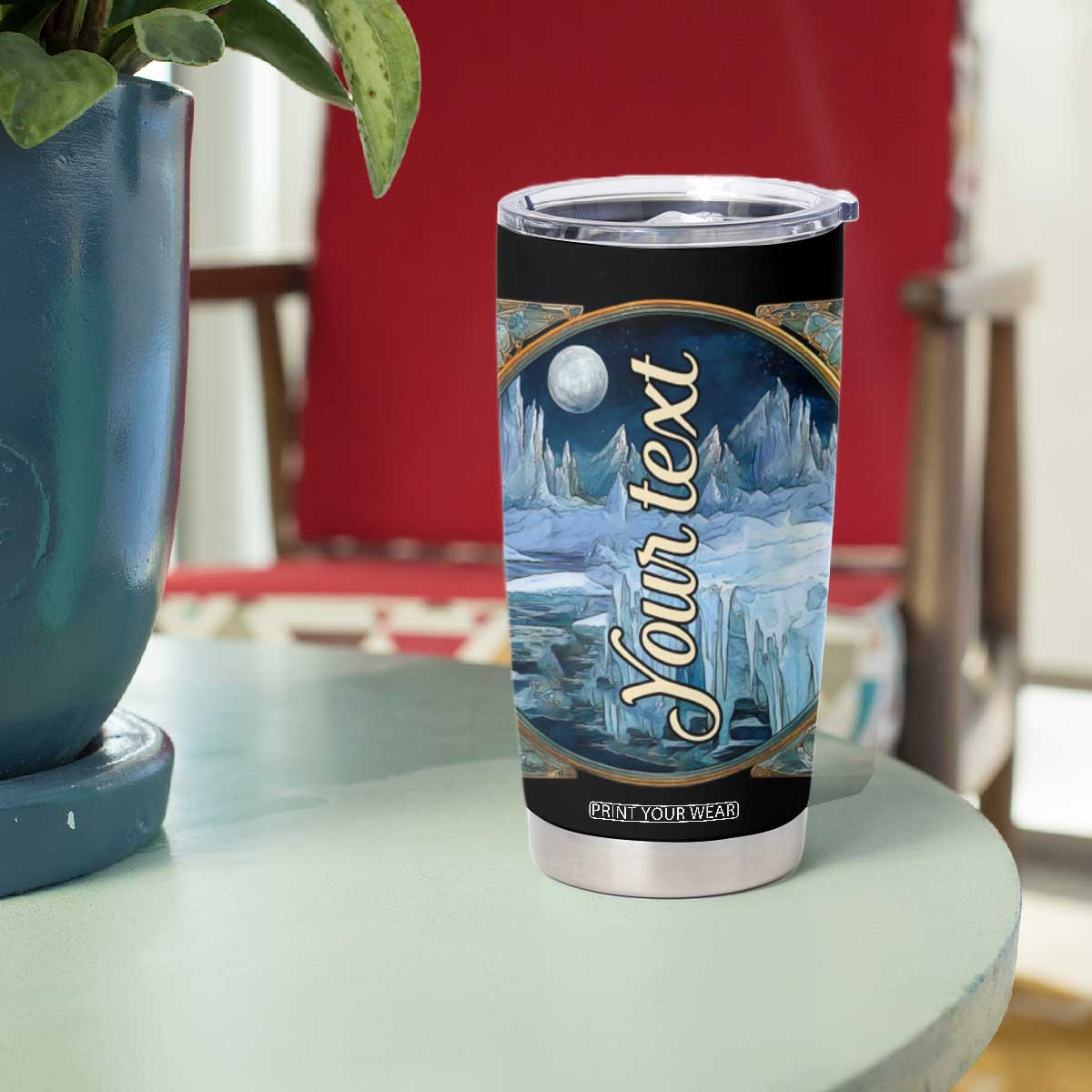 Personalized Mermaid Tumbler Cup with Retro Vintage Illustration Style TS04 Print Your Wear