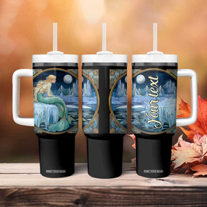 Personalized Mermaid Tumbler With Handle with Retro Vintage Illustration Style TS04 Print Your Wear