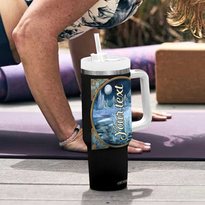 Personalized Mermaid Tumbler With Handle with Retro Vintage Illustration Style TS04 Print Your Wear