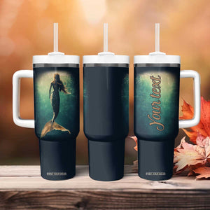 Personalized Mermaid Tumbler With Handle with Vintage Artistic Theme TS04 Print Your Wear