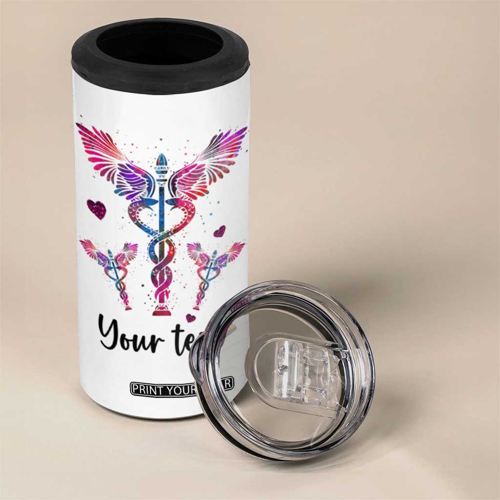 Personalized Nurse 4 in 1 Can Cooler Tumbler Quote Because Badass Life Saver Is Not An Official Job Title TS04 Print Your Wear