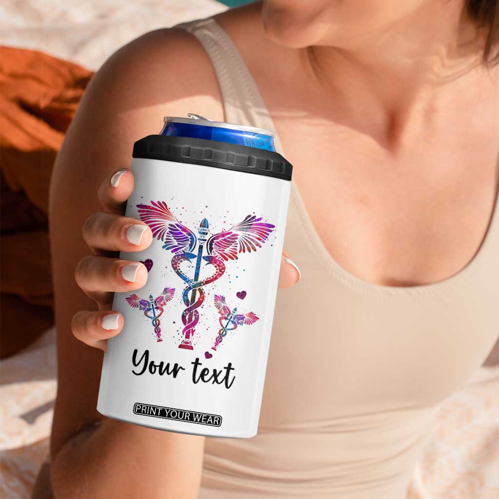 Personalized Nurse 4 in 1 Can Cooler Tumbler Quote Because Badass Life Saver Is Not An Official Job Title TS04 Print Your Wear