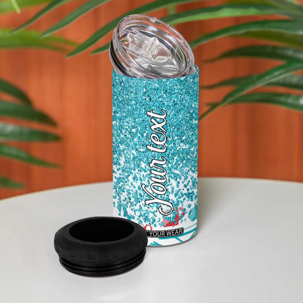 Personalized Nurse Life 4 in 1 Can Cooler Tumbler with Bold Quote Illustration TS04 Print Your Wear
