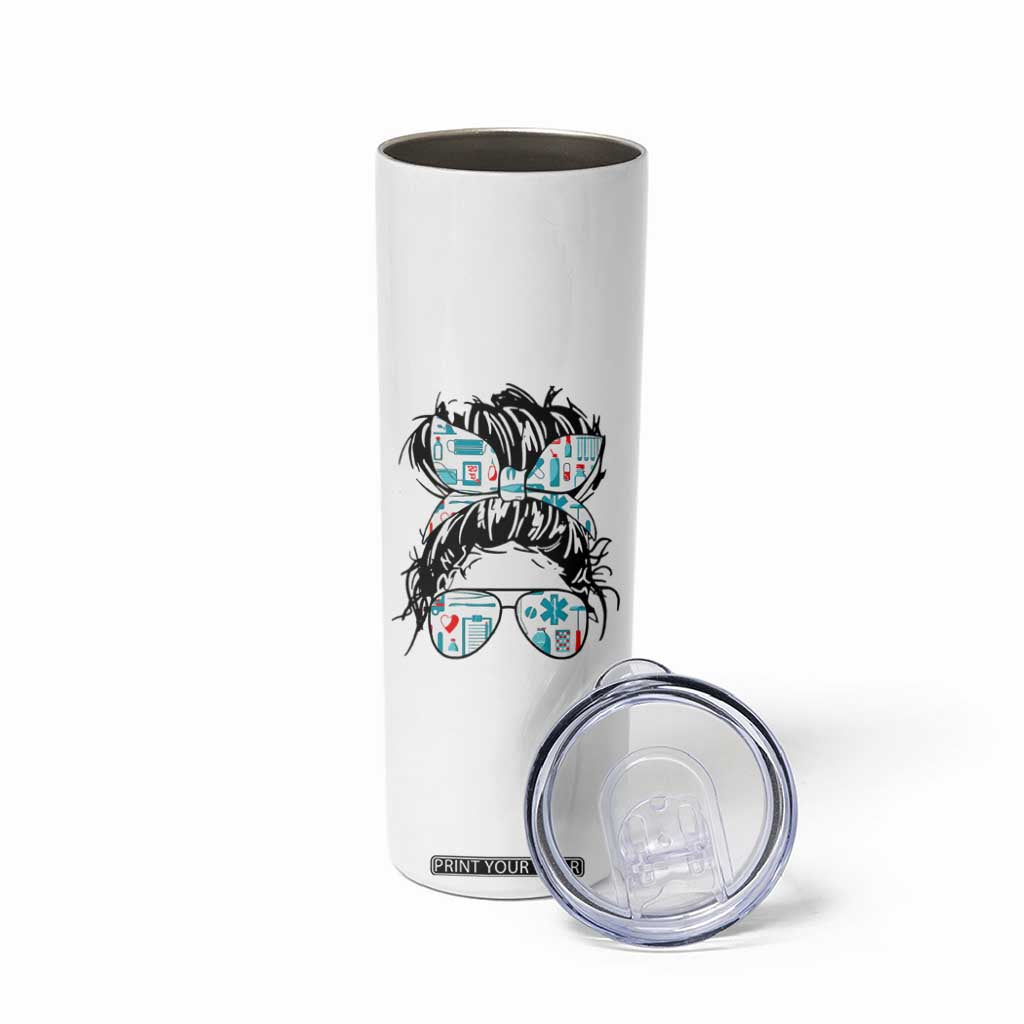 Personalized Nurse Life Skinny Tumbler with Medical Theme Typography TS04 Print Your Wear