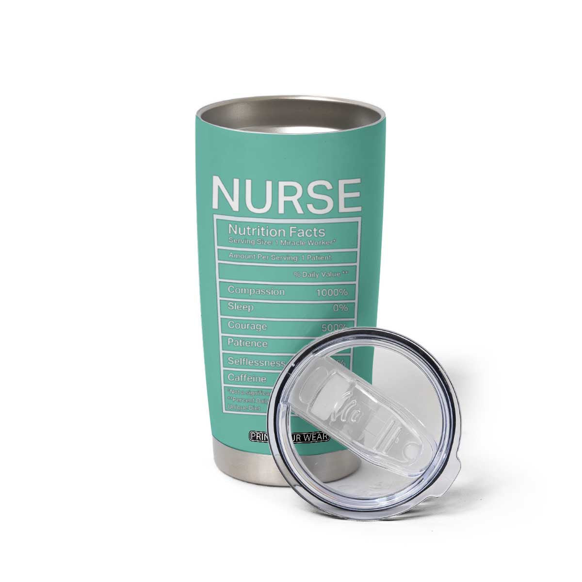 Personalized Nurse Tumbler Cup Nutrition Facts Uniform Design TS04 Print Your Wear