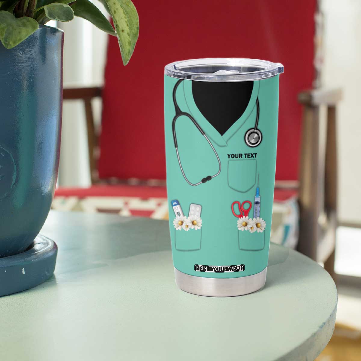 Personalized Nurse Tumbler Cup Nutrition Facts Uniform Design TS04 Print Your Wear