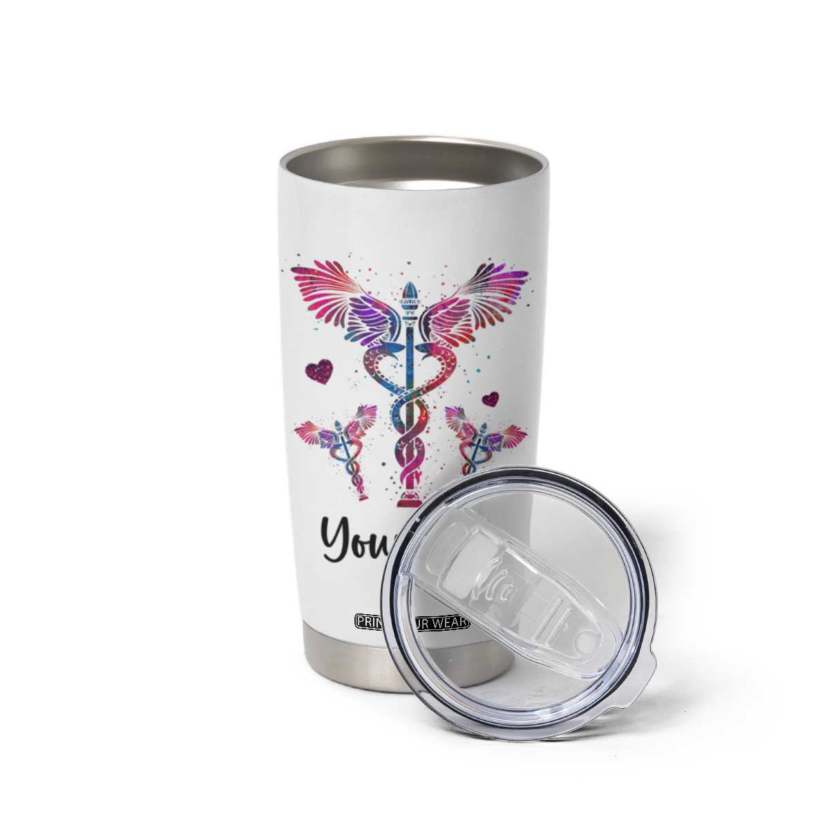 Personalized Nurse Tumbler Cup Quote Because Badass Life Saver Is Not An Official Job Title TS04 Print Your Wear