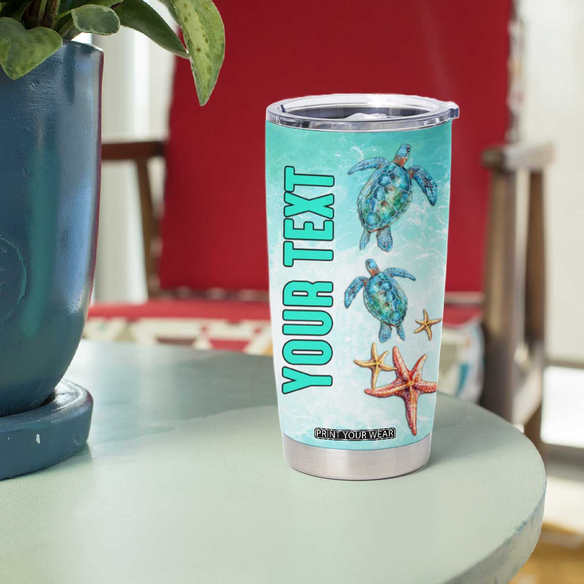 Personalized Ocean Quote Tumbler Cup And Into The Ocean I Go To Lose My Mind And Find My Soul TS04 Print Your Wear