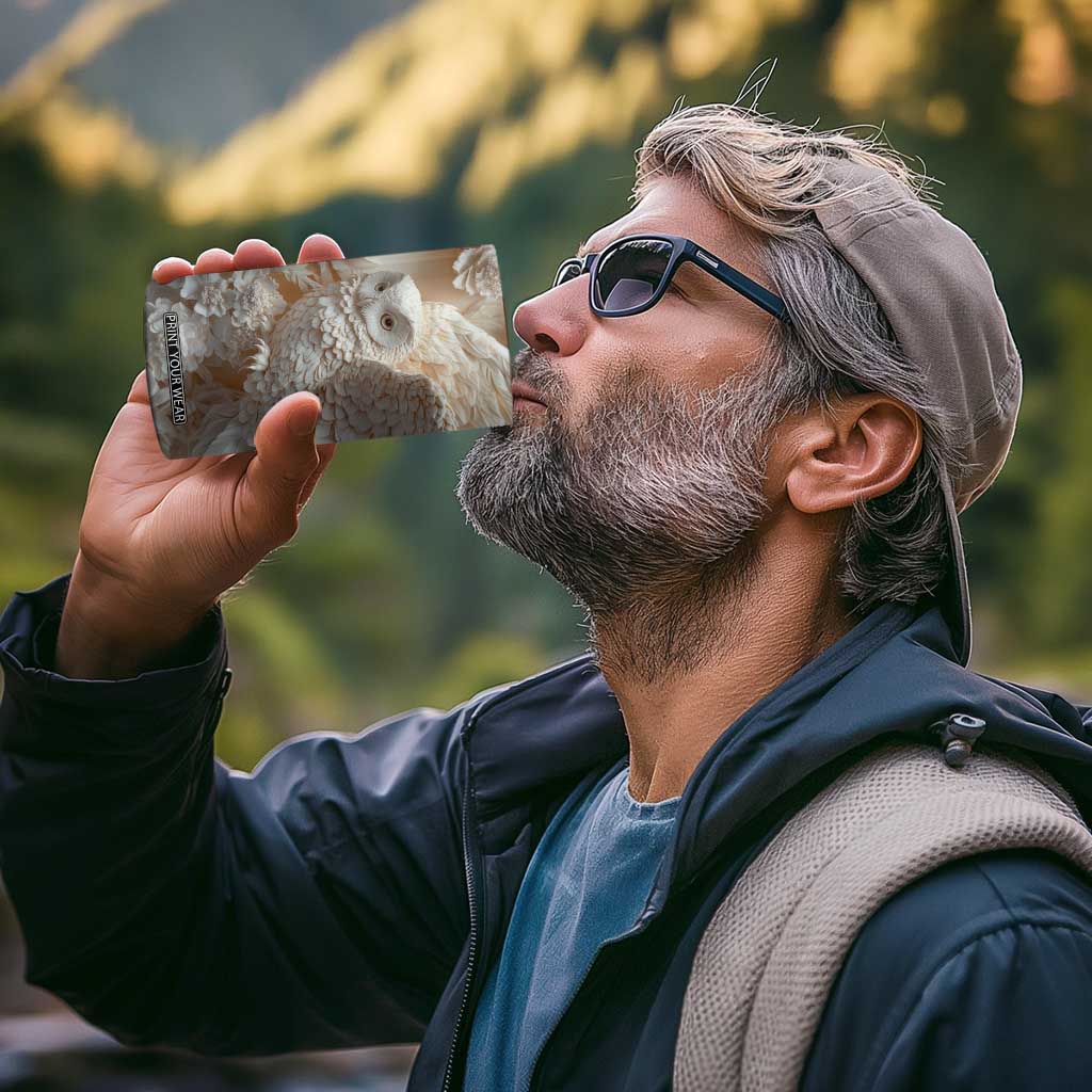 Personalized Owl 4 in 1 Can Cooler Tumbler with Plaster Carving Style Illustration TS04 Print Your Wear