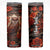 Personalized Owl Skinny Tumbler with Leather Carving Artistic Design TS04 Multicolor Print Your Wear