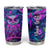 Personalized Owl Tumbler Cup with Purple Pink Flowers Paper Quilling Style TS04 Multicolor Print Your Wear