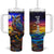Personalized Owl Tumbler With Handle in Night Forest with Paper Quilling Design TS04 One Size: 40 oz Multicolor Print Your Wear