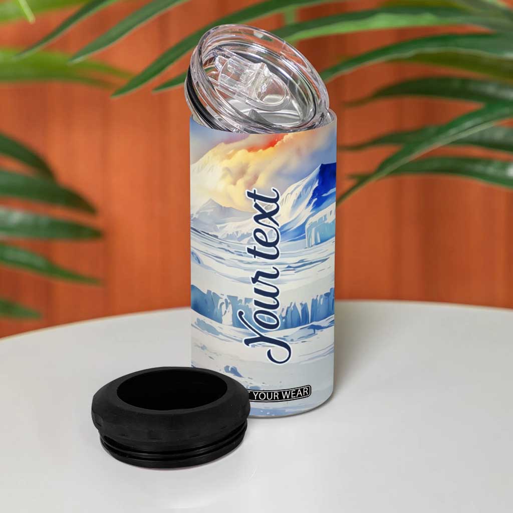 Personalized Penguin Lover 4 in 1 Can Cooler Tumbler with Cute Winter Theme TS04 Print Your Wear