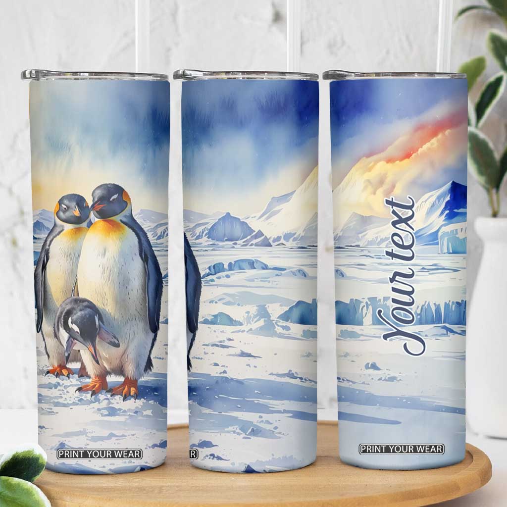 Personalized Penguin Lover Skinny Tumbler with Cute Winter Theme TS04 Print Your Wear