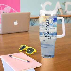 Personalized Penguin Lover Tumbler With Handle with Cute Winter Theme TS04 Print Your Wear