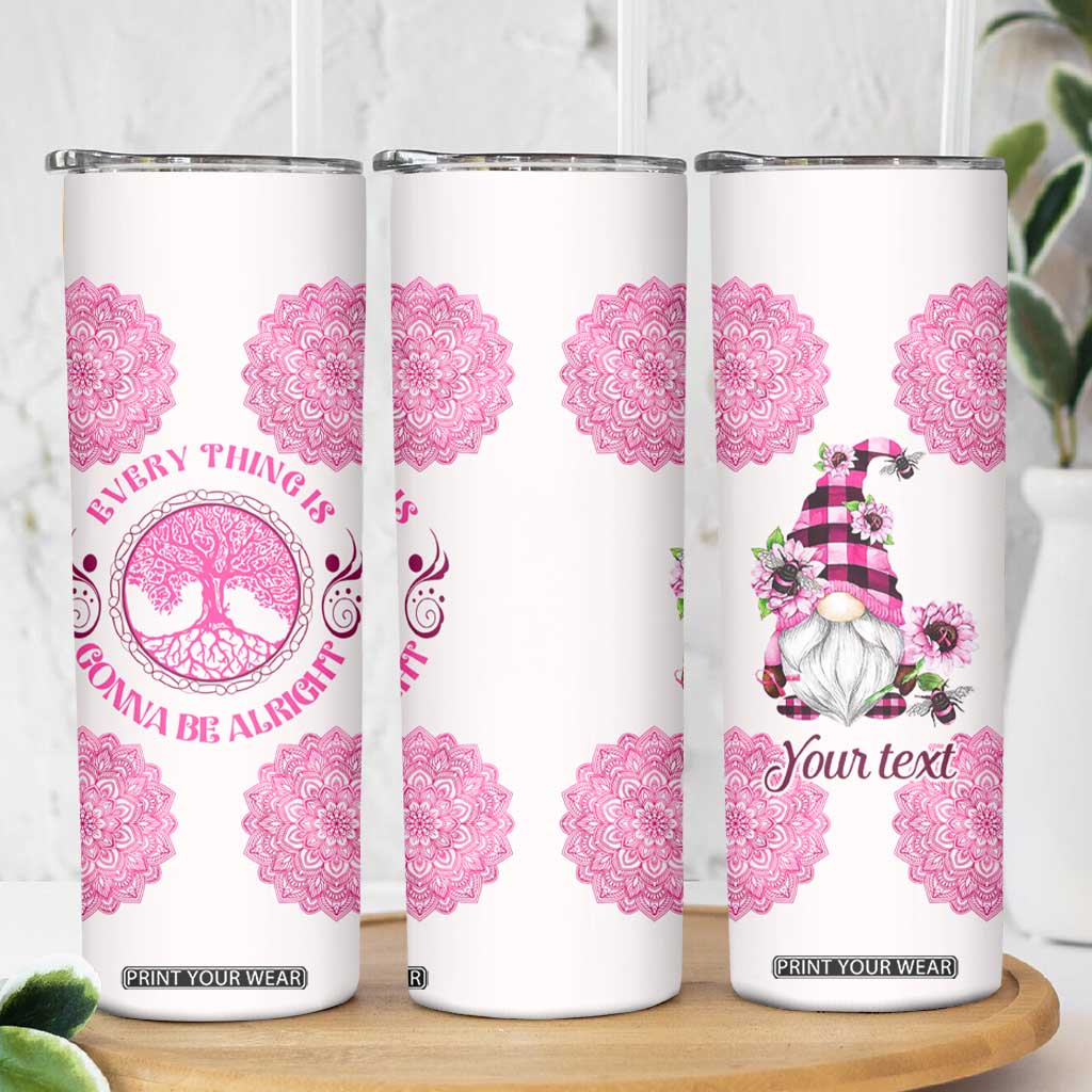 Personalized Pink Gnome Skinny Tumbler with Whimsical Art Style TS04 Print Your Wear
