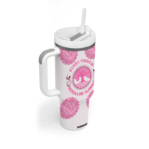 Personalized Pink Gnome Tumbler With Handle with Whimsical Art Style TS04 Print Your Wear