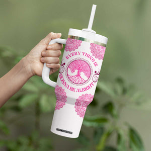 Personalized Pink Gnome Tumbler With Handle with Whimsical Art Style TS04 Print Your Wear