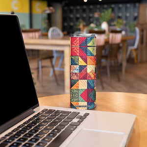 Personalized Quilting Fabric Pattern Skinny Tumbler with Sewing Theme Design TS04 Print Your Wear