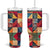 Personalized Quilting Fabric Pattern Tumbler With Handle with Sewing Theme Design TS04 One Size: 40 oz Multicolor Print Your Wear