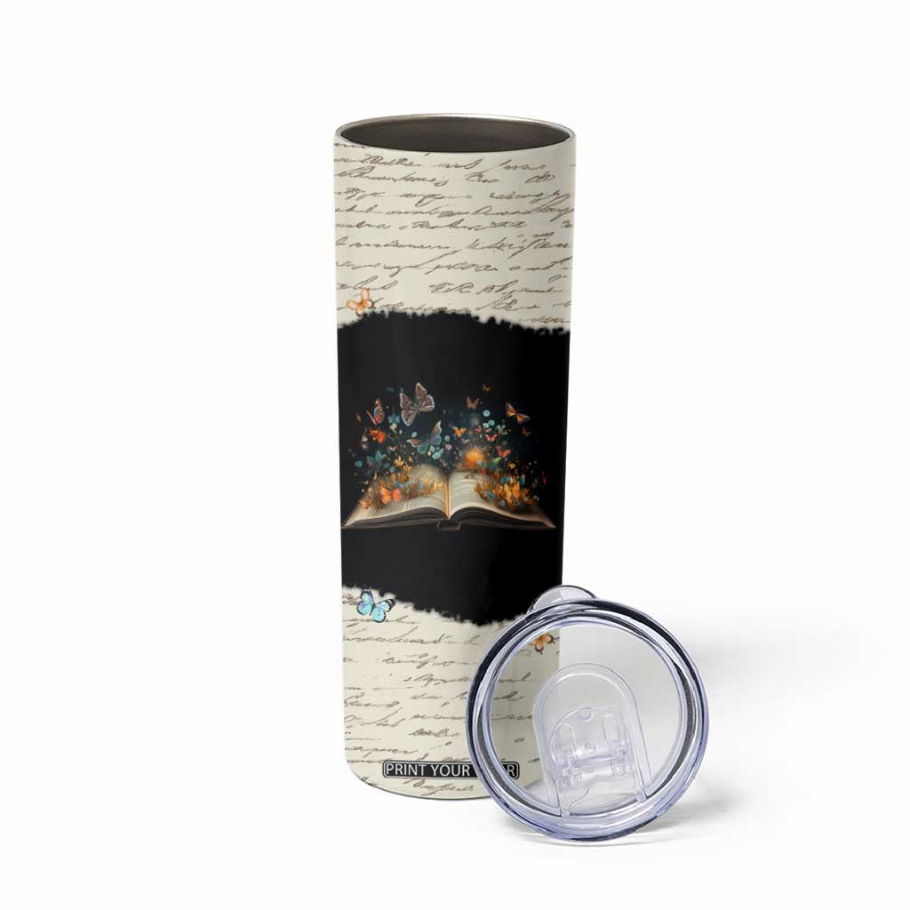 Personalized Reading Skinny Tumbler Quote Takes You On The Greatest Adventures Design TS04 Print Your Wear