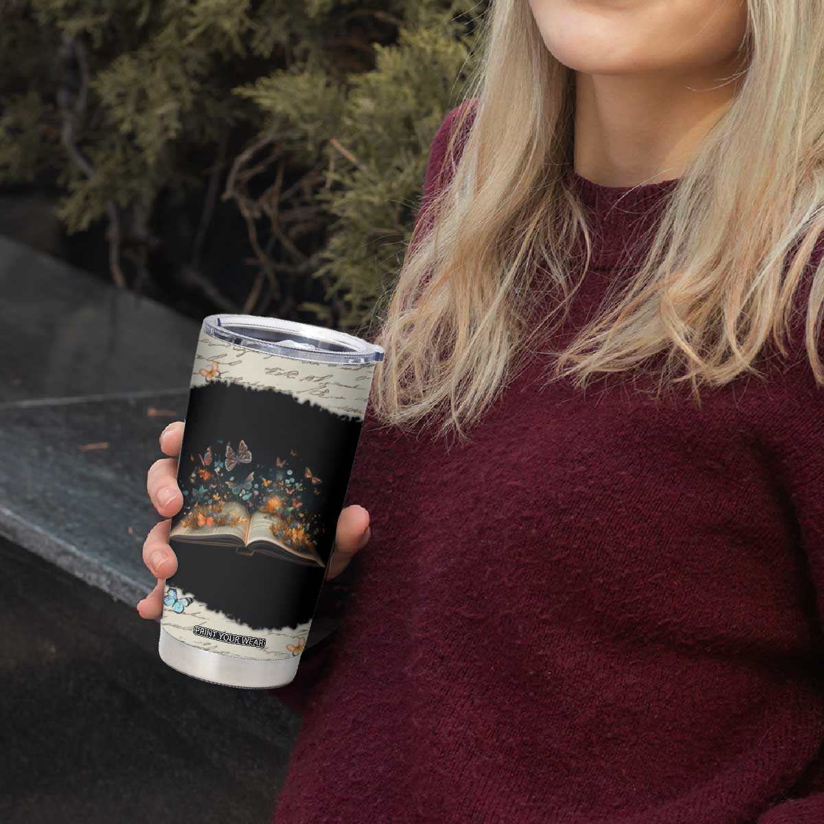 Personalized Reading Tumbler Cup Quote Takes You On The Greatest Adventures Design TS04 Print Your Wear