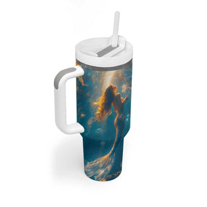 Personalized Retro Mermaid Tumbler With Handle with Vintage Design Elements TS04 Print Your Wear