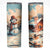 Personalized Retro Snowman Skinny Tumbler Classic Holiday Style with Winter Cabin and Snowy Scene TS04 Multicolor Print Your Wear