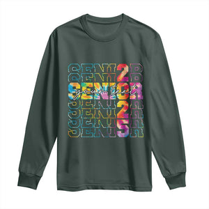 Personalized Senior 2025 Long Sleeve Shirt Custom Text Class Of 2025 Graduation TS11 Dark Forest Green Print Your Wear