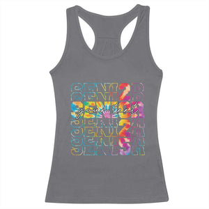 Personalized Senior 2025 Racerback Tank Top Custom Text Class Of 2025 Graduation TS11 Charcoal Print Your Wear