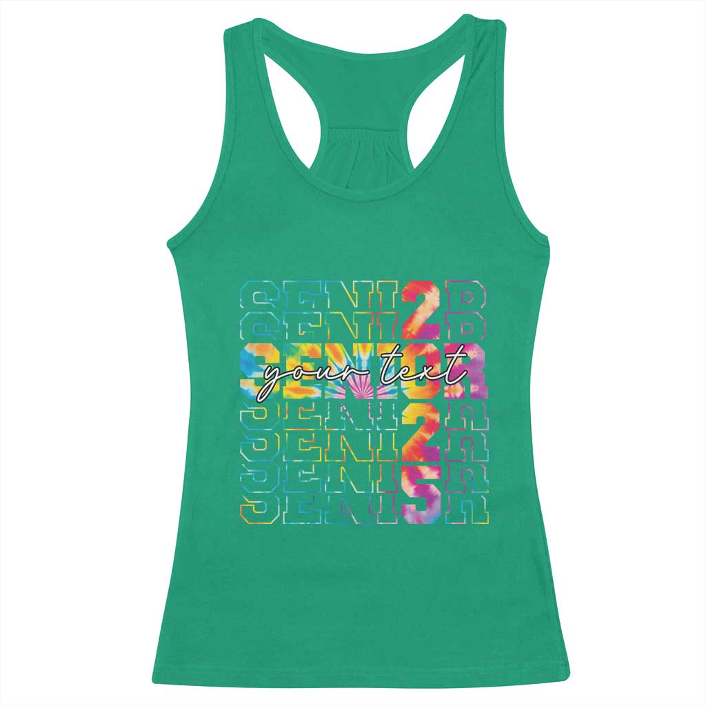Personalized Senior 2025 Racerback Tank Top Custom Text Class Of 2025 Graduation TS11 Irish Green Print Your Wear