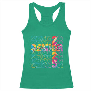 Personalized Senior 2025 Racerback Tank Top Custom Text Class Of 2025 Graduation TS11 Irish Green Print Your Wear