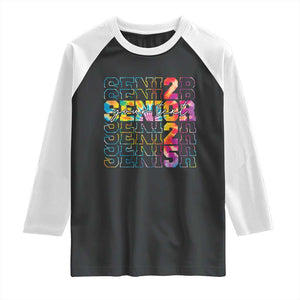 Personalized Senior 2025 Raglan Shirt Custom Text Class Of 2025 Graduation TS11 Black White Print Your Wear