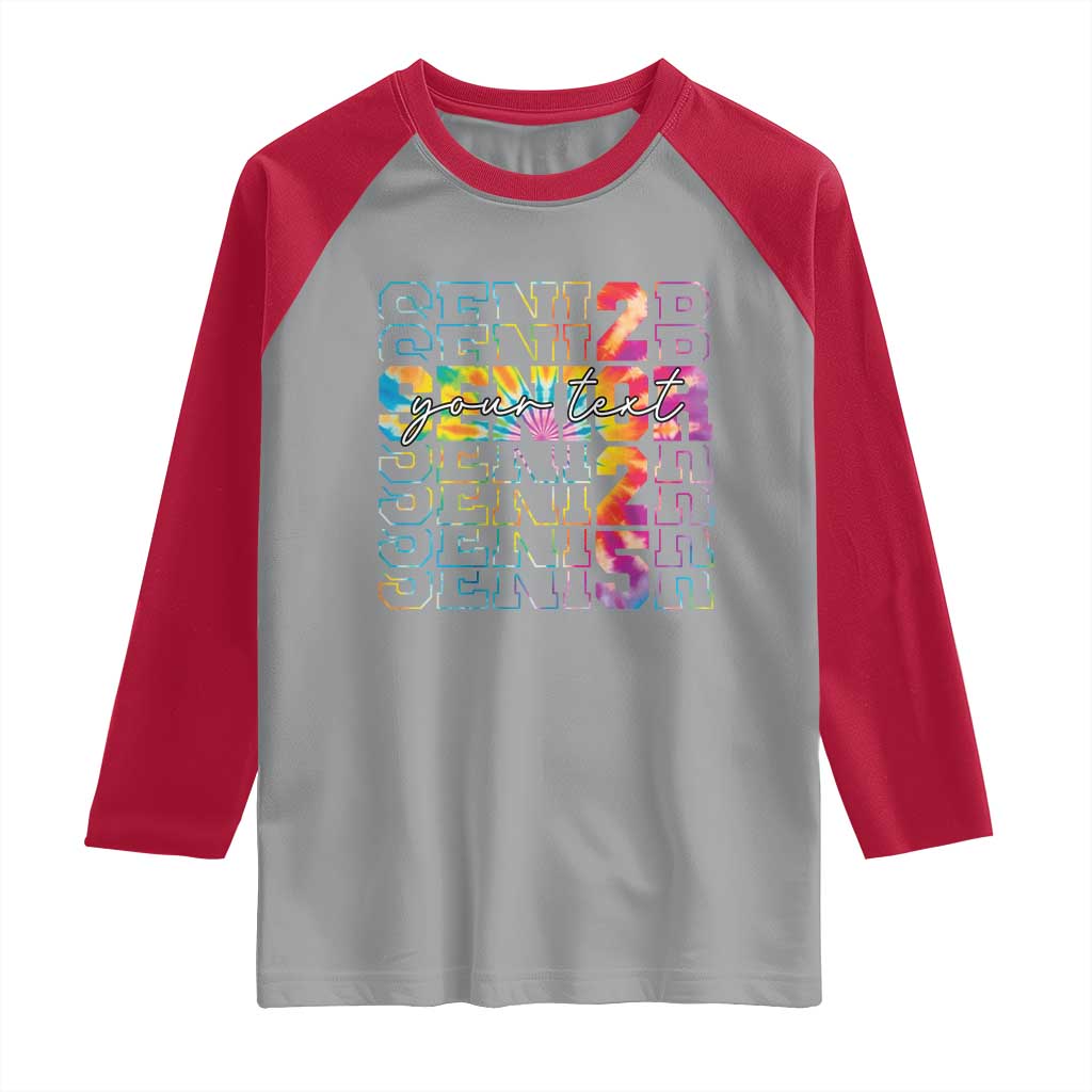 Personalized Senior 2025 Raglan Shirt Custom Text Class Of 2025 Graduation TS11 Sport Gray Red Print Your Wear