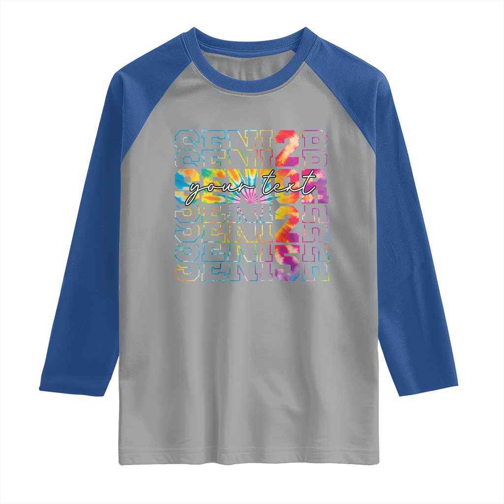 Personalized Senior 2025 Raglan Shirt Custom Text Class Of 2025 Graduation TS11 Sport Gray Royal Print Your Wear