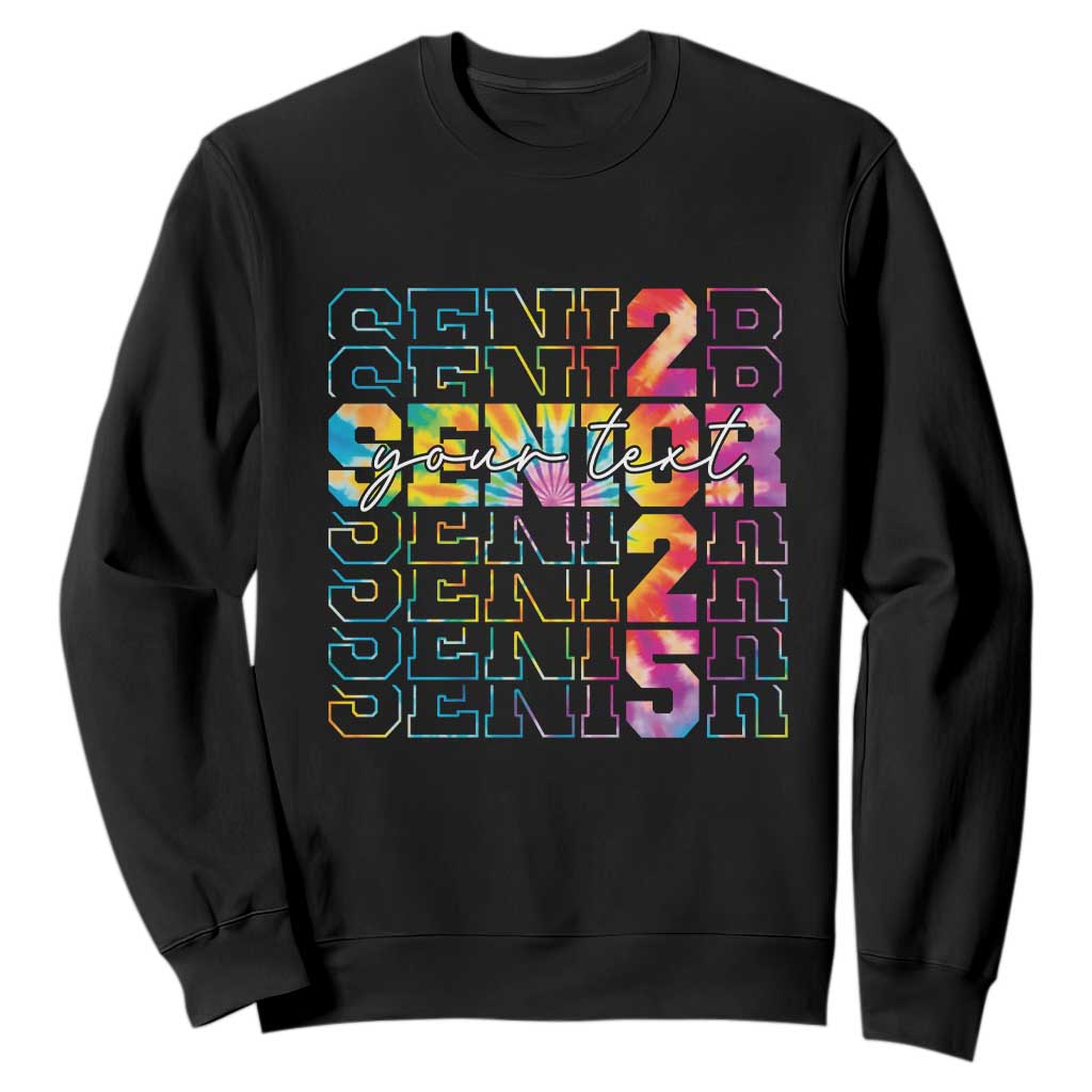 Personalized Senior 2025 Sweatshirt Custom Text Class Of 2025 Graduation TS11 Black Print Your Wear